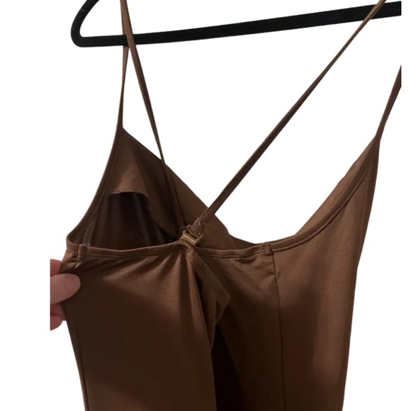 Princess Polly Karla Brown Jumpsuit Size 6 - Picture 7 of 10